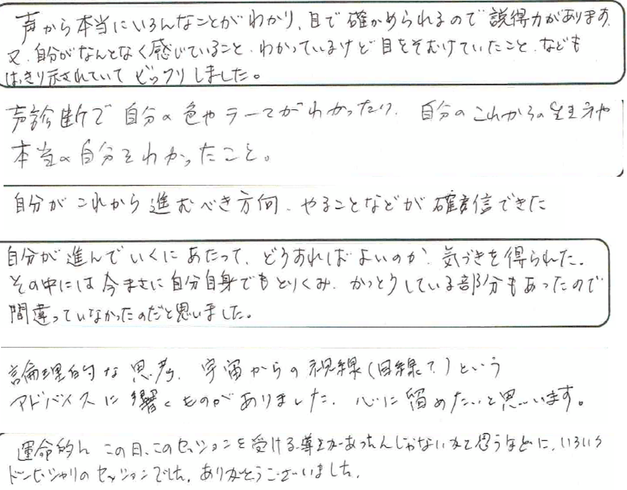 Top 声診断体験セッション