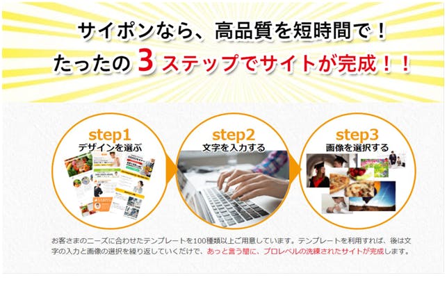 サイポンなら3ステップで完成