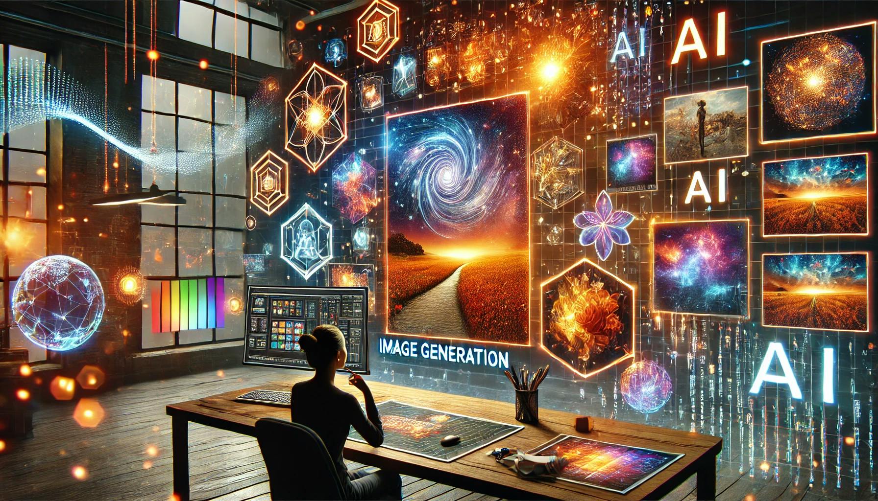 画像生成AIを活用してビジュアル制作を行う講座のイメージ